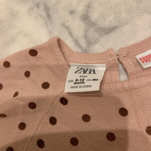 ZARA KIDS(ザラキッズ)の❤️ザラベビー❤️ドット柄セット❤️80センチ キッズ/ベビー/マタニティのベビー服(~85cm)(ニット/セーター)の商品写真