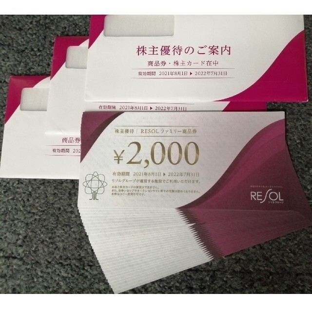 リソル 株主優待券 60000円分 リソル 株主優待券 60000円分