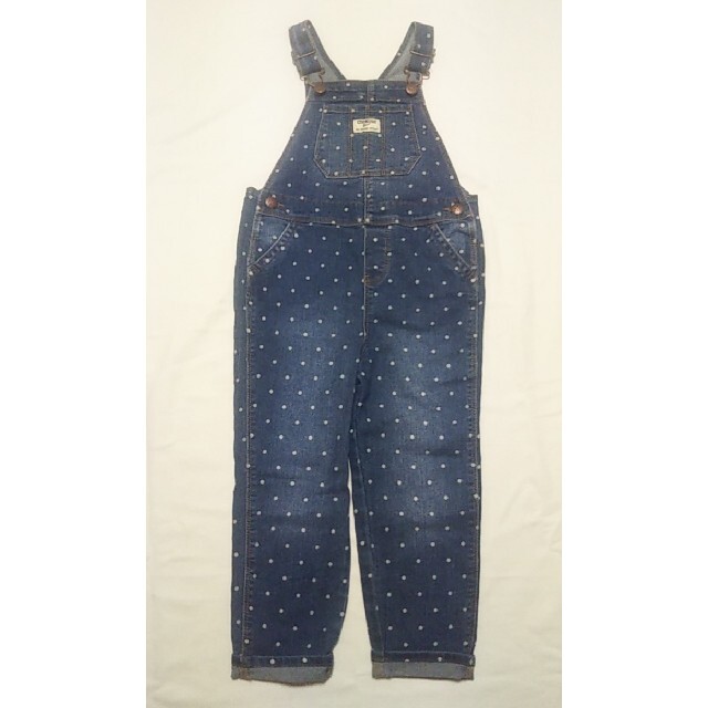 OshKosh(オシュコシュ)のかほmama様専用 OSHKOSH*サロペットパンツ(Dot/Denim) 5T キッズ/ベビー/マタニティのキッズ服女の子用(90cm~)(パンツ/スパッツ)の商品写真