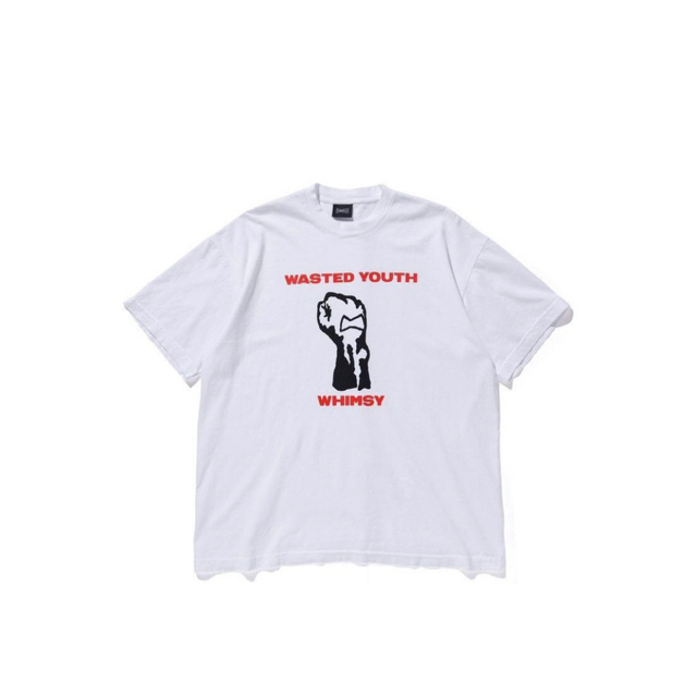 WASTED YOUTH ウェイステッドユース ×Whimsy S/S Tee グラフィックプリント半袖Tシャツ ブラック ウィムジー