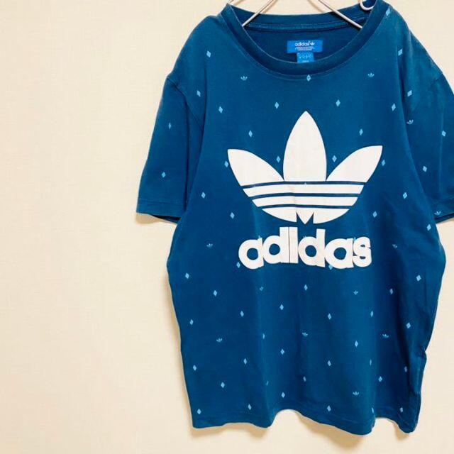 adidas(アディダス)のadidas Tシャツ　総柄　ビッグロゴ　トレフォイルロゴ メンズのトップス(Tシャツ/カットソー(半袖/袖なし))の商品写真