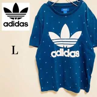 アディダス(adidas)のadidas Tシャツ　総柄　ビッグロゴ　トレフォイルロゴ(Tシャツ/カットソー(半袖/袖なし))