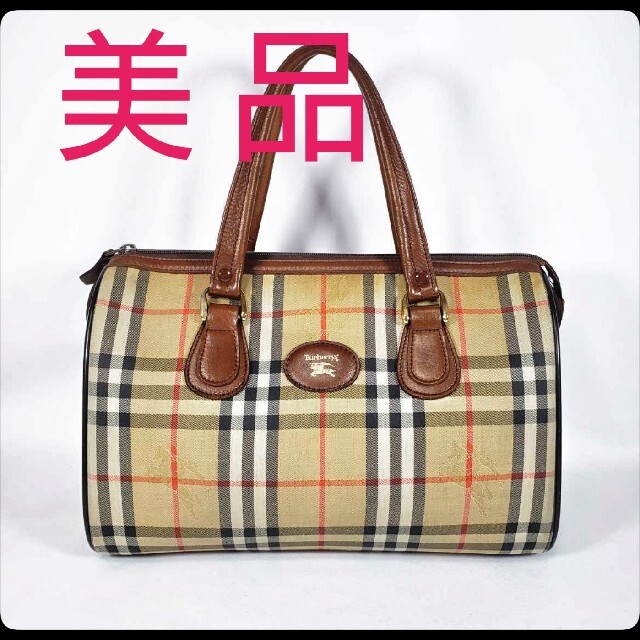 BURBERRY(バーバリー)の美品 バーバリー ミニボストンバッグ シャドーホース ノバチェック レディースのバッグ(ハンドバッグ)の商品写真