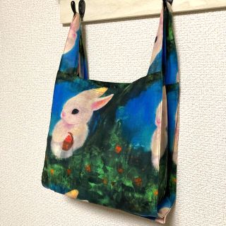 【ハンドメイド】いちご泥棒 コンビニエコバッグ(バッグ)