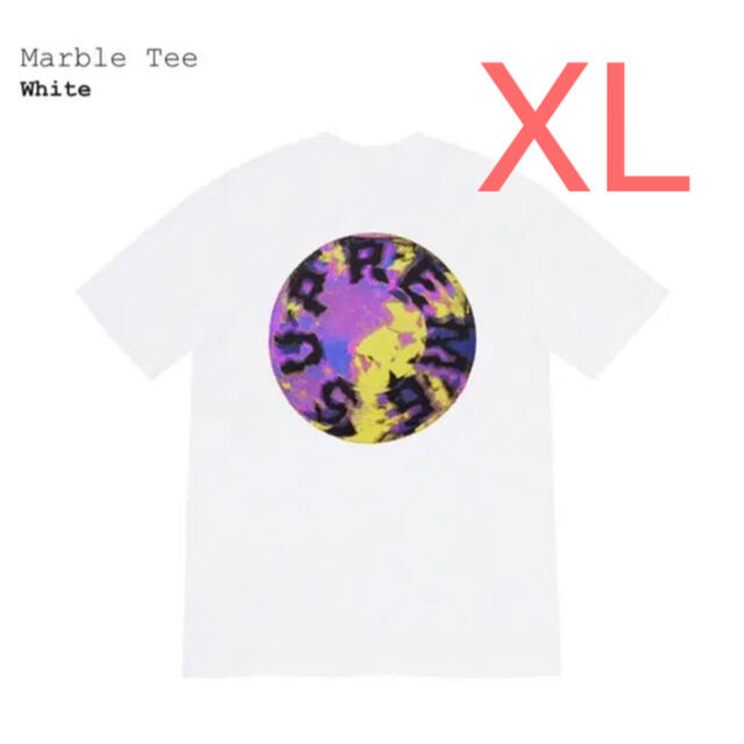 【白XL】Marble Tee  SUPREME