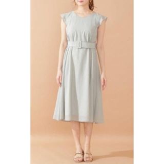 ジルバイジルスチュアート(JILL by JILLSTUART)の新品タグ付☆ジルバイジルスチュアート　カラーボイルワンピース　グリーン　M(ひざ丈ワンピース)