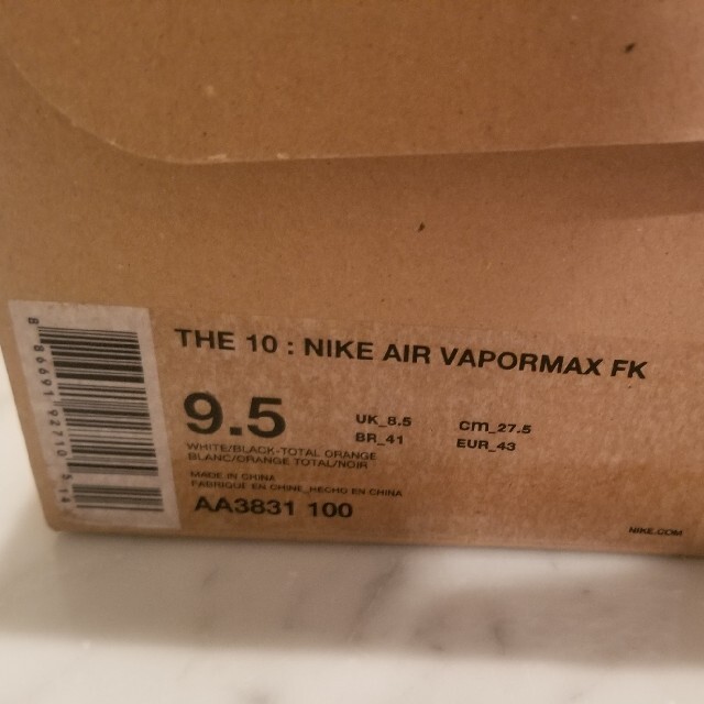 NIKE THE 10 : Nike Air Vapormax オフホワイトの通販 by SHOP KANAYAN｜ナイキならラクマ - 人気NEW
