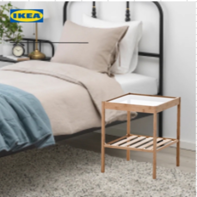 IKEA(イケア)のIKEA  ネスナ　サイドテーブル2台　とロースフルトワゴン3色 インテリア/住まい/日用品の机/テーブル(コーヒーテーブル/サイドテーブル)の商品写真