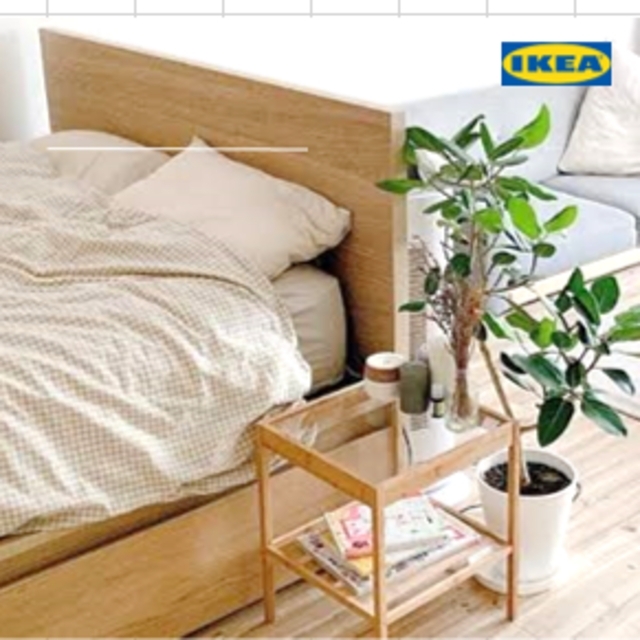 IKEA(イケア)のIKEA  ネスナ　サイドテーブル2台　とロースフルトワゴン3色 インテリア/住まい/日用品の机/テーブル(コーヒーテーブル/サイドテーブル)の商品写真