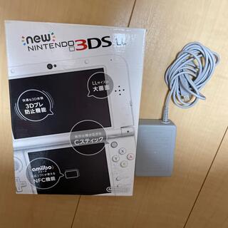 美品！Nintendo 3DS NEW ニンテンドー 本体 LL パールホワイト(携帯用ゲーム機本体)