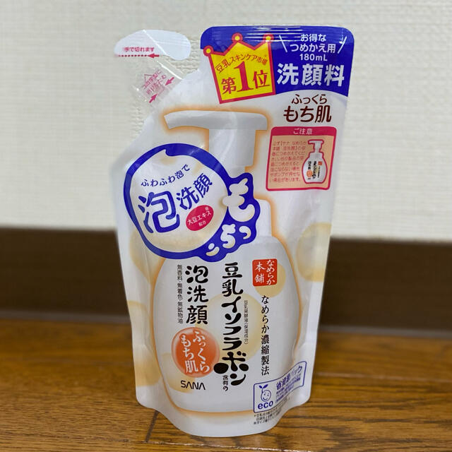 noevir(ノエビア)のサナ なめらか本舗 豆乳イソフラボン 泡洗顔 つめかえ用(180ml) コスメ/美容のスキンケア/基礎化粧品(洗顔料)の商品写真