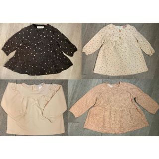 ザラキッズ(ZARA KIDS)の女の子 zara kids 9〜12ヶ月　80㎝まとめ売り　ワンピース　トップス(ワンピース)