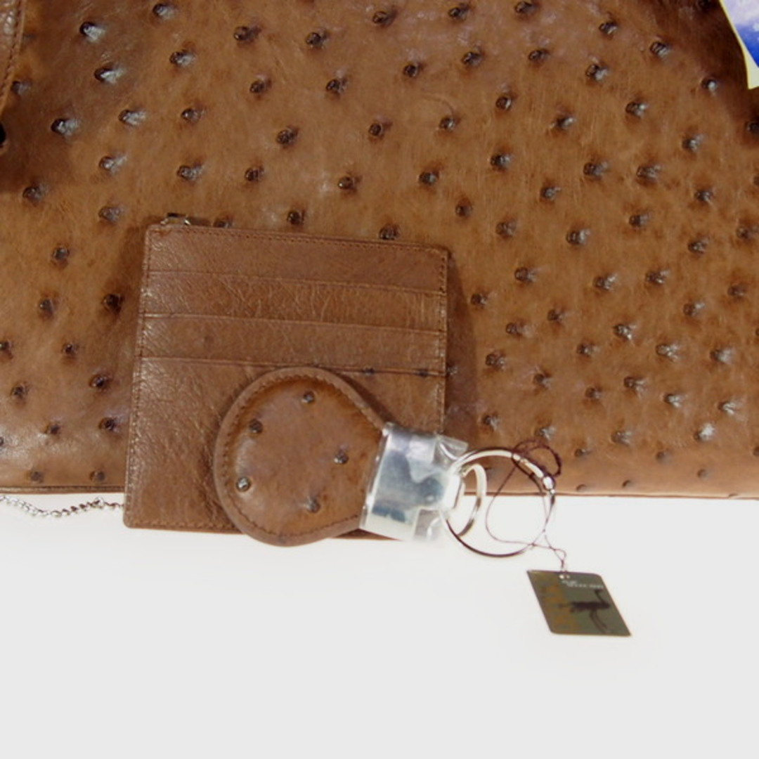OSTRICH(オーストリッチ)のオーストリッチ  ハンドバッグ ブラウン  ostrich カギ付き レディースのバッグ(ハンドバッグ)の商品写真