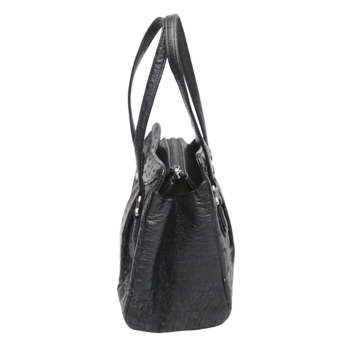 OSTRICH(オーストリッチ)のオーストリッチ  ハンドバッグ ブラック  ostrich 日本製 JRA レディースのバッグ(ハンドバッグ)の商品写真