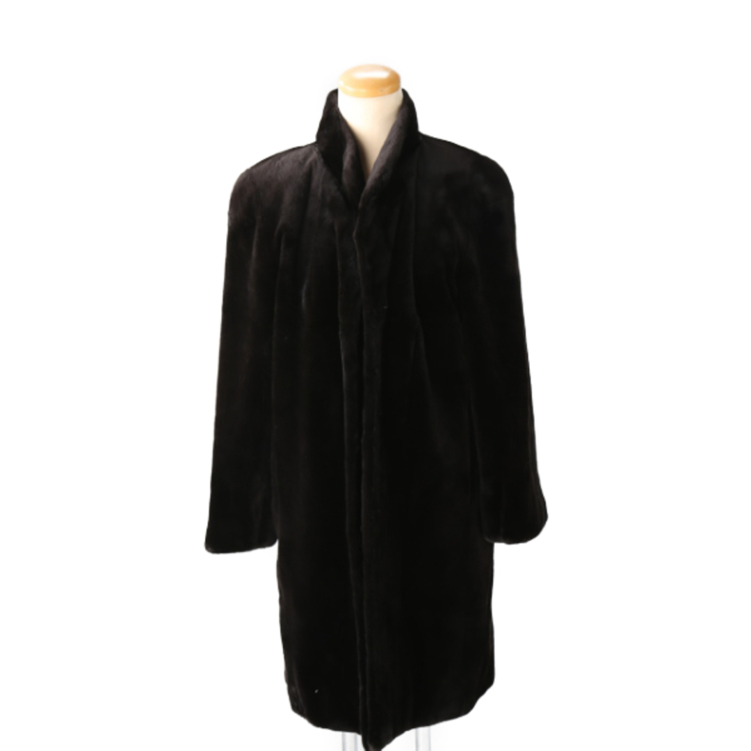 【福袋セール】  ファーコート その他アウター シェアードミンク MOONBAT Court Fur  ブラック 毛皮+ファーコート