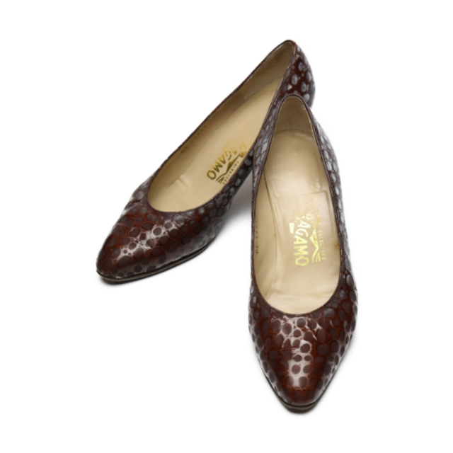 サルヴァトーレフェラガモ パンプス ブラウン Salvatore Ferragamo