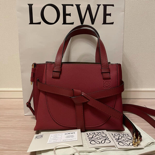 値下げ！【新品未使用】LOEWE　ゲートトップハンドルバッグミニ