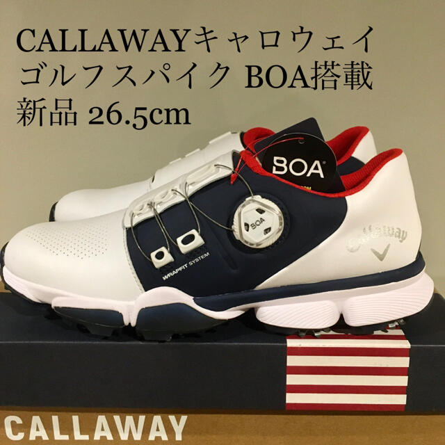 Callaway Golf(キャロウェイゴルフ)の【新品】キャロウェイ CALLAWAY ゴルフシューズ BOA 白 26.5cm スポーツ/アウトドアのゴルフ(シューズ)の商品写真