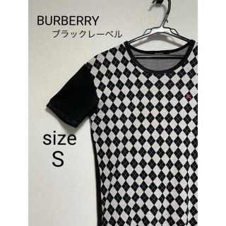 バーバリーブラックレーベル(BURBERRY BLACK LABEL)の【レア品】BURBERRブラックレーベル メンズ カットソー アーガイル柄(Tシャツ/カットソー(半袖/袖なし))