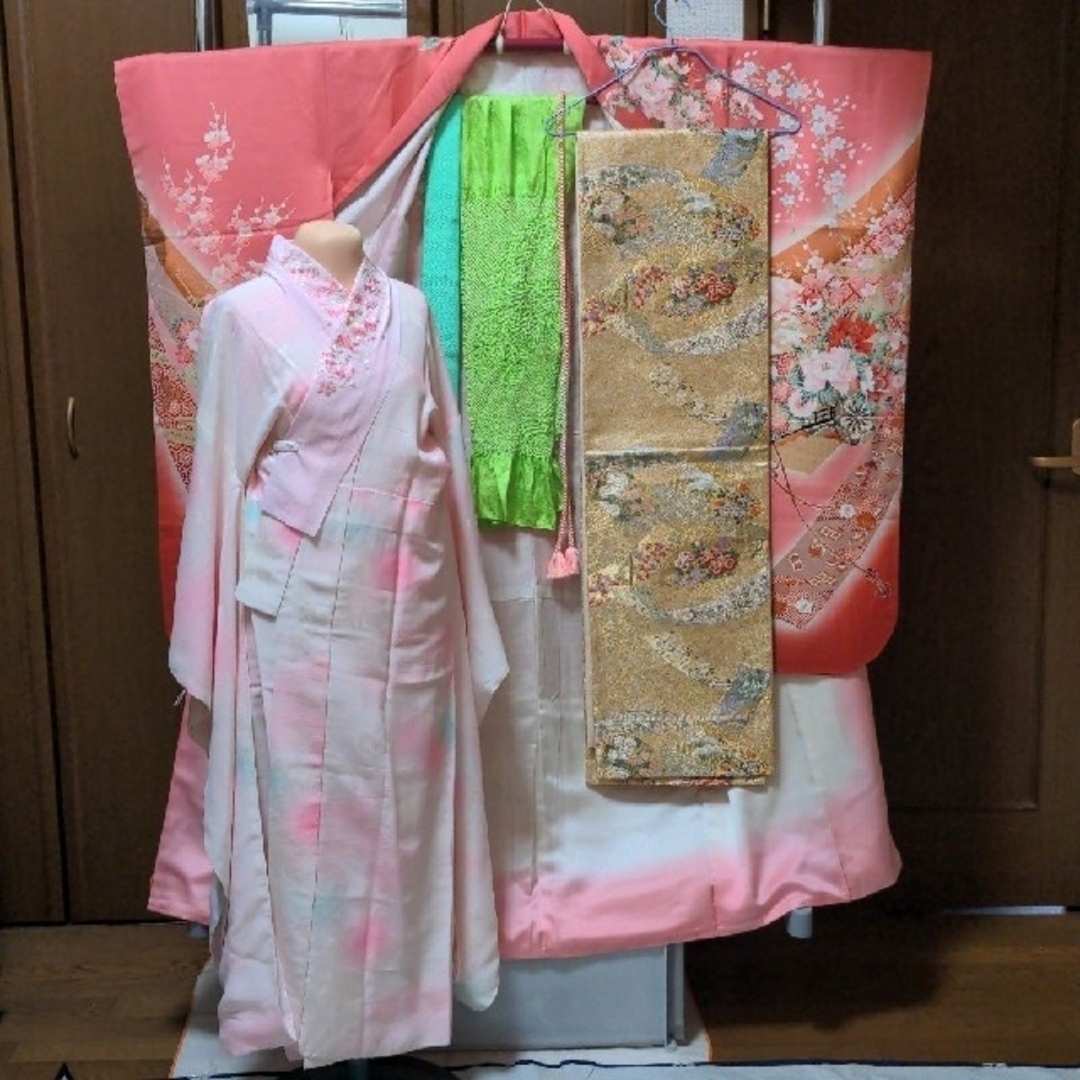 振り袖(り)、長襦袢、袋帯、小物セット 振り袖(り)、長襦袢、袋帯、小物セット