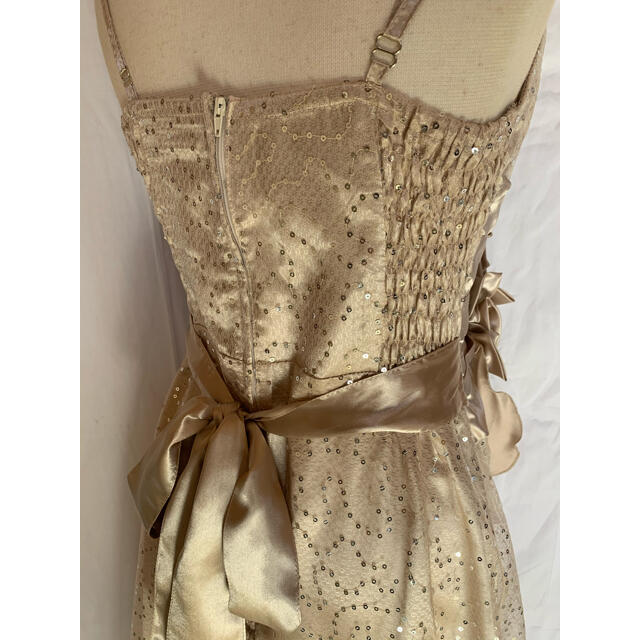 演奏会ドレス　演奏会衣装　シャンパンゴールド レディースのフォーマル/ドレス(ロングドレス)の商品写真
