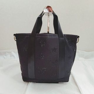 ルートート(ROOTOTE)の美品　ROOTOTE  ルートート トートバッグ　バッグ　黒　ミッキー　星(トートバッグ)