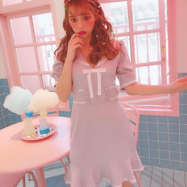 大人気☆ スワンキス ミニセーラーワンピース ピンク リボン | www