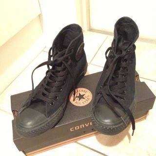 コンバース(CONVERSE)のコンバース 黒 25センチ(スニーカー)