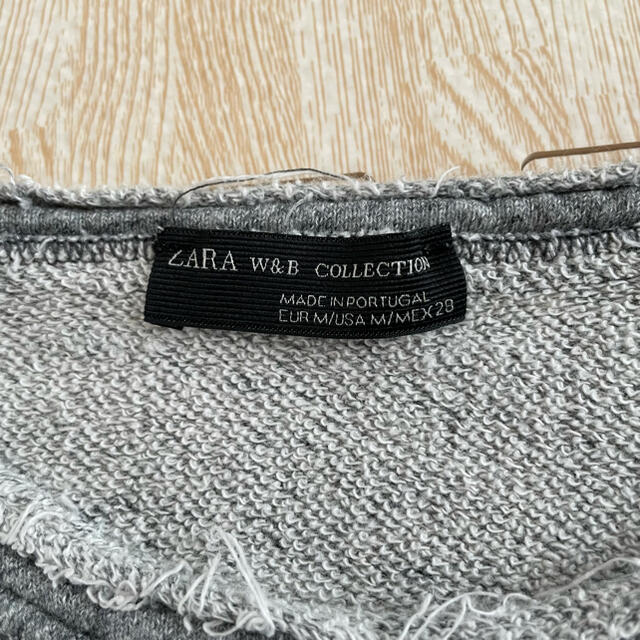 ZARA(ザラ)のZARA ロングスウェットトップス　グレー レディースのトップス(チュニック)の商品写真