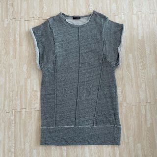 ザラ(ZARA)のZARA ロングスウェットトップス　グレー(チュニック)