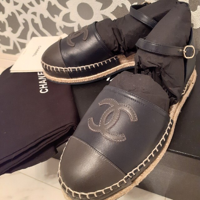 初めて出品します CHANEL エスパドリーユ 37 フラットシューズ/バレエ