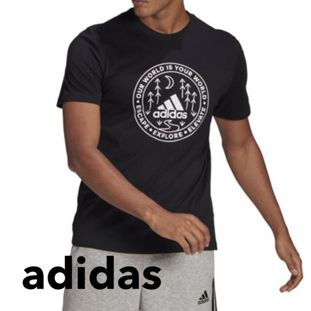 adidas(アディダス)の【新品タグ付き】adidas ★アディダス ロゴ Tシャツ メンズ L メンズのトップス(Tシャツ/カットソー(半袖/袖なし))の商品写真