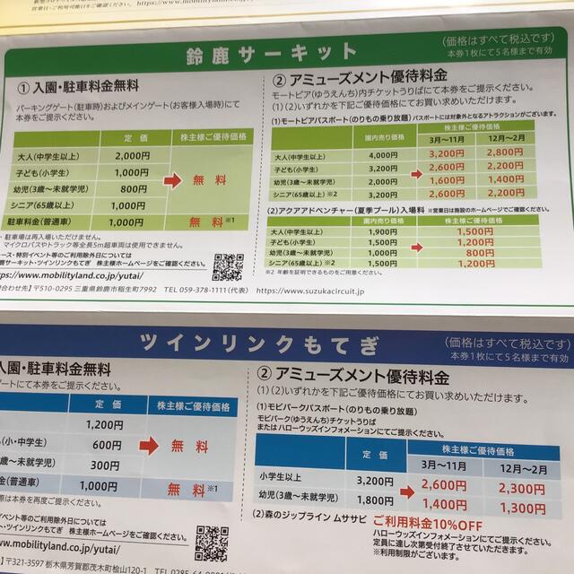 ホンダ(ホンダ)の鈴鹿サーキット　ツインリンクもてぎ優待券 チケットの施設利用券(遊園地/テーマパーク)の商品写真