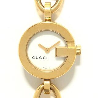 グッチ(Gucci)のグッチ 腕時計 チャームウォッチ 107 白(腕時計)