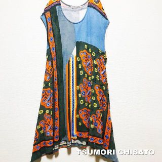 ツモリチサト(TSUMORI CHISATO)の【TSUMORI CHISATO】Wall Painting総柄 ワンピース(ロングワンピース/マキシワンピース)