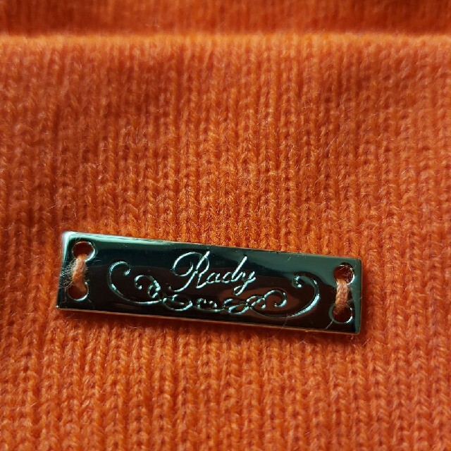 Rady(レディー)のちびRedy オレンジ ニット帽 キッズ/ベビー/マタニティのこども用ファッション小物(帽子)の商品写真