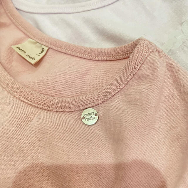 petit main(プティマイン)のプティマイン 100 チュールドッキング Tシャツ 1枚 キッズ/ベビー/マタニティのキッズ服女の子用(90cm~)(Tシャツ/カットソー)の商品写真