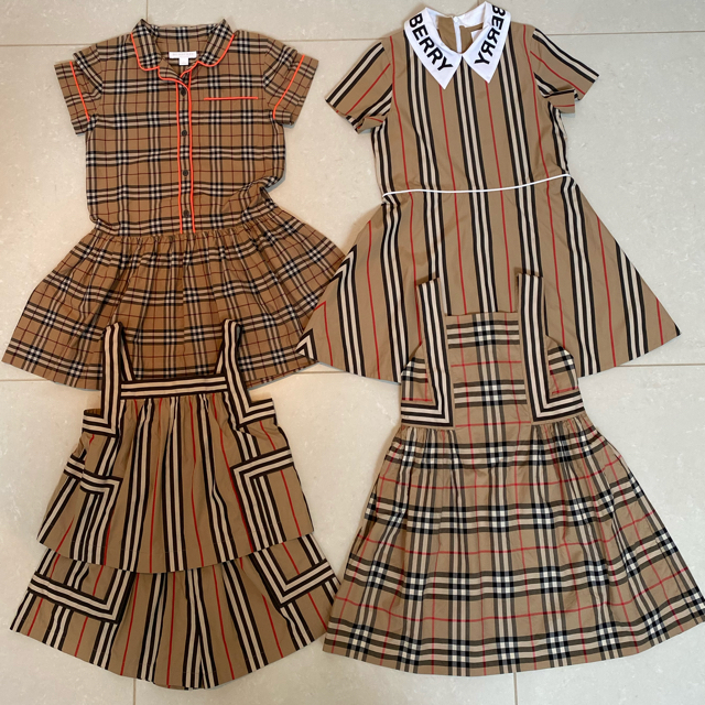 BURBERRY(バーバリー)のバーバリーキッズ☆4点セット☆size8 キッズ/ベビー/マタニティのキッズ服女の子用(90cm~)(ワンピース)の商品写真