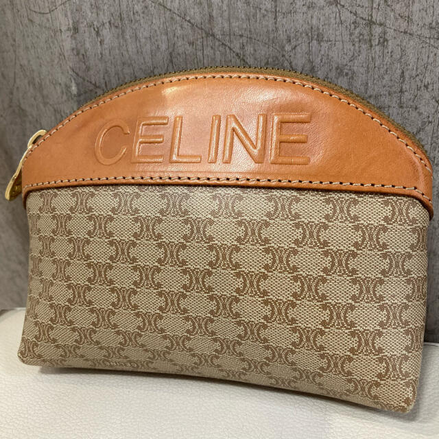 専用　CELINE セリーヌ マカダム柄 ポーチ ベージュ