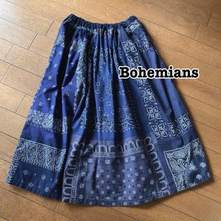 ボヘミアンズ(Bohemians)の【ブンタ様専用】ボヘミアンズ＊バンダナ柄＊パッチワークモチーフ＊スカート(ひざ丈スカート)