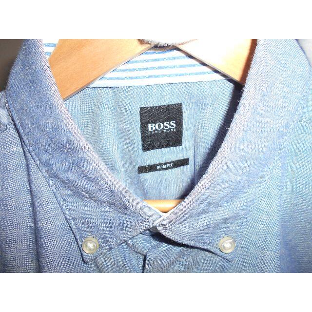 60082● HUGO BOSS SLIM FIT 半袖 ボタンダウン シャツ 2