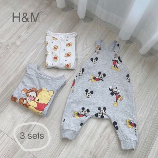 エイチアンドエム(H&M)のH&M ベビー　ロンパース　60 70 ディズニー　赤ちゃん　まとめ　綿100%(ロンパース)