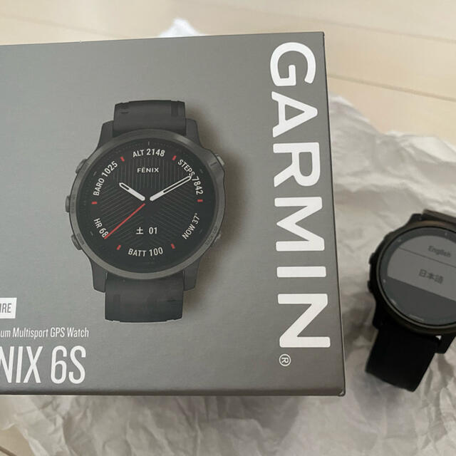 最安値 GARMIN - 美品！ Garmin FENIX 6S SAPPHIRE ガーミン 腕時計