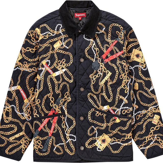 Supreme chains quilted jacket キーチェンジャケットナイロンジャケット