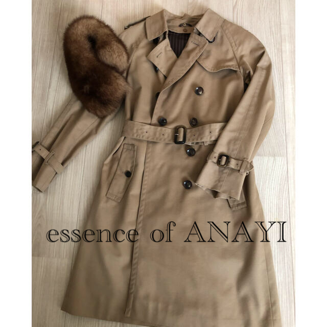 ANAYI - 【美品】essence of ANAYI トレンチコート フォックスファー付