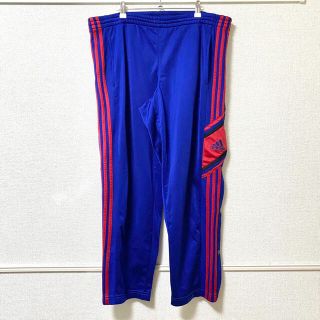 90s Adidas 極太 ナイロン トラックパンツ ジャージ サイドライン