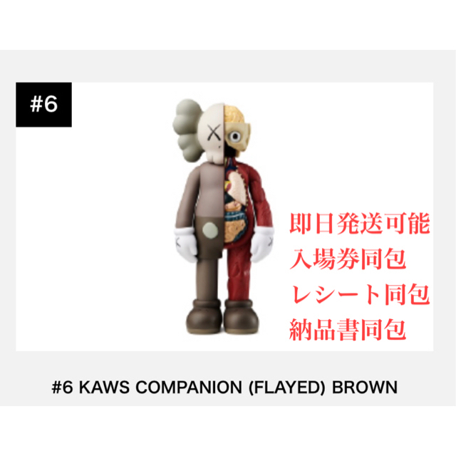 【即日発送】#6KAWS COMPANION (FLAYED) BROWN