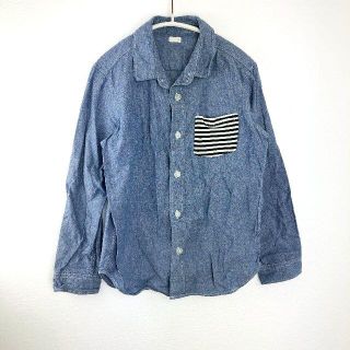 ジーユー(GU)のユニクロ UNIQLO UT GU 女の子 キッズ 長袖 シャツ 切替 130(ブラウス)