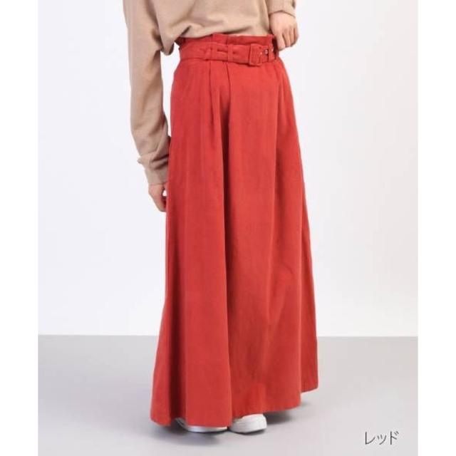 merlot(メルロー)のmerlot メルロー ベルト付 マキシ丈 コーデュロイ スカート 新品 レディースのスカート(ロングスカート)の商品写真