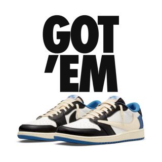 ナイキ(NIKE)のTRAVIS SCOTT×FRAGMENT×AIR JORDAN 1 LOW(スニーカー)